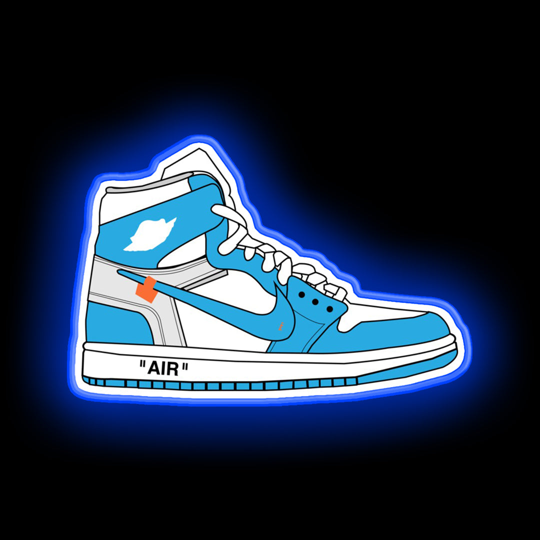 Sneakers shoe neon sign Royalty Free Vector Image